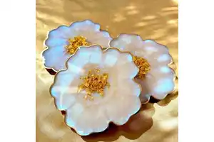 Resin Crafts Flower Coasters with Artificial Style Hot Product