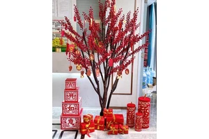 Artificial Red Fruit Tree New Year's Wealth Tree Decoration New Year Red Fruit Tree Ornaments