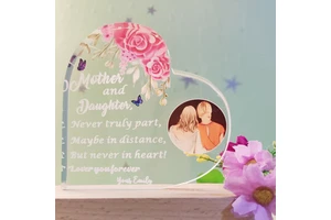 Mom Gifts From Daughter Son Mother's Day Christmas Thanksgiving Birthday Gift Acrylic Heart Keepsake Home Decor