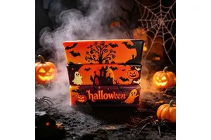 New Halloween Pumpkin Ghost Glass Squishies-Transparent PVC Packaging-Slow-Rebound Extra Sticky Internet-Famous Bestselling