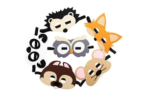 Customized Children's Party Eco-friendly Felt Eye Masks Halloween Easter Cartoon Character Animals Handmade Face Craft Kits