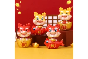 2024 New Chinese New Year Dragon Traditional Mascot Decor Mid Autumn Festival Lanterns Show Customized Red Kids Toys Supplies