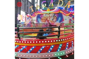 Thrilling Funfair Amusement Theme Park Outdoor Family Rides Crazy Dance Game Turntable Disco Tagada Rides For Sale