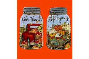 Thanksgiving Wholesale Wooden Bottle Shaped Pendant Autumn Harvest Home Decorative Crafts Party Props 23x40cm Parties