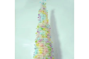 Hot Selling Colorful Collapsible Artificial up Tinsel Plastic Durable Decorative Birthday Trees Adult Party Supplies Wholesale