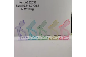 New Arrival LED Spring Easter Rabbit Acrylic Carving Animals Home Decoration Beautiful 3D Easter Acrylic Box