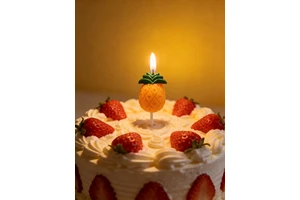 Cute 3D Pineapple Cake Topper Birthday Candle for Summer Birthday Party Supplies for Kids Party Cake Decoration