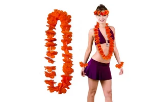 Kings Day Orange Hawaii Garland Dutch Kingsday Netherlands Koningsdag Orange Flower Party Necklace Adult Made in China