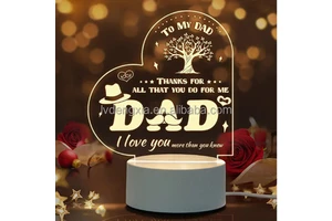 2025 Mens Gift LED Light Fathers Day Gift Ideas Party Decoration Supplies Happy Fathers Day Gift for Dad