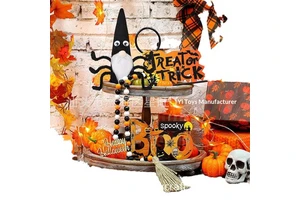 Halloween Faceless Spider Bat Crutch Standing Doll Ghost Festival Full-Moon Party Decoration Set