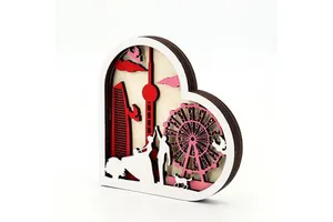 Custom Valentines Day Gift 2024 New Products Wood Wedding Heart Gifts Set A Table Cadeau Saint Valentin For Boyfriends Girlfrien