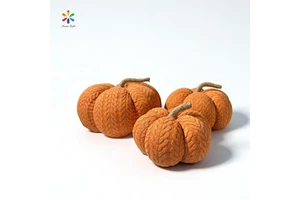 Susangifts Factory Thanksgiving Day Autumn Fall Harvest Festival Orange Wheat Pattern Pumpkin Decoration Large Medium Small Size