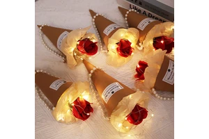 D386 Wholesale Valentine's Day Ice Cream Bouquet DIY Kit - Soap Flower Gift Set for Girlfriend Birthday Holiday Decoration
