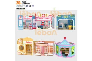 Commercial Children's Pretend City Playhouse Toddler Role Play House Area Soft Kids Indoor Playground Equipment Role PlayHouse