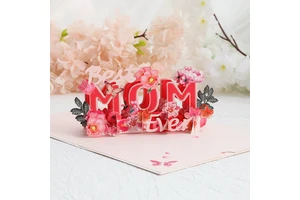 New Mother's Day Gift Handmade 3D Pop-up Love Greeting Card Art Paper UV Varnished Thank You & Mom Blessing Cards Creative