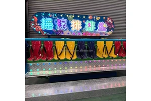 10 Seats Funfair Carnival Mechanical Trailer Amusement Park Equipment Crazy Wave Ride