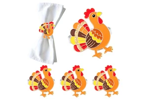 Wholesale of alloy new hotel tableware, including simulated Turkey napkin rings, Thanksgiving buttons and holiday decorations