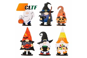 Halloween Atmosphere Decorative Product Ghost Festival Creative Wooden Gnome Gonk Halloween Decoration Ornaments 2026