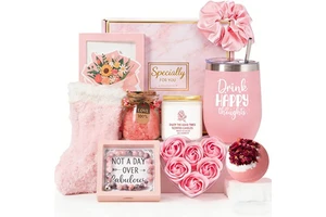 Lunaire Luxury Pamper Kit for Women Premium Self Care Package with Bath Salt Unique Wedding & Birthday Gift Ideas for Women