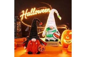 Cartoon Halloween Pumpkin Plush Toys Hand-Held Cotton Cloth Dolls Decorations and Gifts