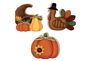 Thanksgiving Day Craft Decoration Thanksgiving Wooden Pumpkin Turkey
