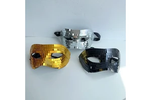 New Product Cheap Halloween Party Mask Props Silver Fashion Unique Mirror Disco Ball Mask