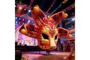 Eye-Catching Inflatable Mask Decor Carnival Event Prop