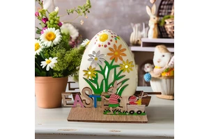 Creative Eco-friendly Wooden Easter Rabbit Jigsaw Ornaments 18x10cm Decorations XIANPING Brand China