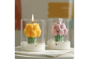 Tulip Flower Bouquet Scented Candle Romantic Floral Aromatherapy Candle For Home Decor Mother's Day