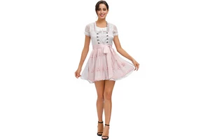 Oktoberfest Costume Beer Costume Embroidered Bavarian Festival Outfit Women's Adult M-XL Short Dress