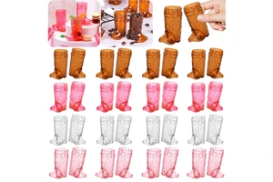 Mini Boot Shot Glasses Cowboy Boot Clear Plastic Cups Adult Birthday Party Decoration Wedding Bachelorette Party Supplies