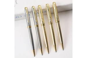 Luxury Golden Metal Ballpoint Pen Engraved Design Business Hotel Vip Gift Parker Pen Advertising Custom Logo