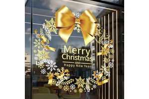 2026 New Year's Day Christmas Glass Layout Store Event Atmosphere Wall Sticker Painting for Mall Window Decorations