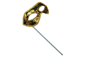 Venetian Masquerade Mask on Stick Mardi Gras Ball Party Handle Masks for Men