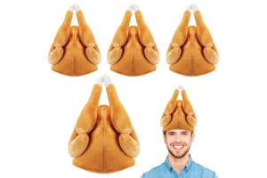 Funny Animal Thanksgiving Plush Turkey Hat Festive Party Supplies for Christmas Birthday Other Celebrations for Costume Dress up