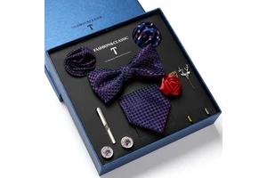 Winnel Mens Watch Gift Set and Fathers Day Gift Tie Box High Quality Low Moq Business Tie and Sock Set Mens Gift
