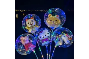 Light LED Luminous Leds Bobo Balloon DIY Transparent Balloon Child Cartoon Birthday New Year Party