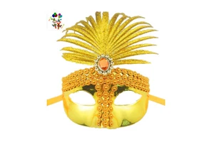 Cheap Venetian Mardi Gras Gold Color Masquerade Dance Carnival Party Masks HPC-0495
