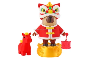 Happy New Year, May You Get Rich Soon, Guinea Pig, Magnetic Wearable Accessory, Holiday Gift, Desktop Decoration Figurine