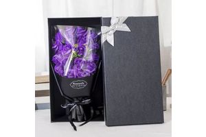 Promotional Custom Mother Valentines Day Artificial Flower Rose Box Bouquet Promotion Gift Set for Women