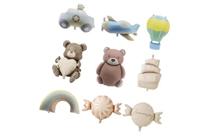 New Style Cute Matte Foil Balloons Cartoon Car Bear Foil Balloon for Children's Birthday Party Decoration
