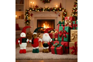 China Christmas Decoration Factory Supplies Christmas Snowman Dolls Under Xmas Tree Custom Christmas Dolls Manufacturer