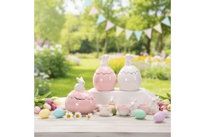New Design Easter Egg & Bunny Shape Holder Basket-Colorful Lovely Home Decor