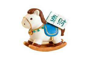 Resin Lucky Horse Desk Ornaments for New Year Gift and Souvenir