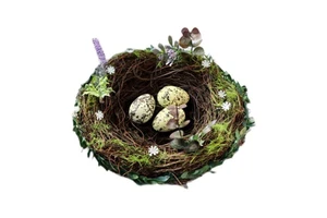 Easter Nest Shape Foreign Orders Foreign Trade Pastoral Rural Forest Style Straw-Weaved Wedding Festival Decorative Ornaments