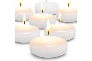 Wholesale 2inch 3Inch Big White Paraffin Wax Floating Candles For Wedding Decor Floating Water Promotional Party Supplies