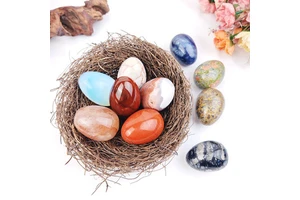New Product Crystal Eggs High Quality Healing Stone Mixed Material Easter Egg Gifts for Decoration