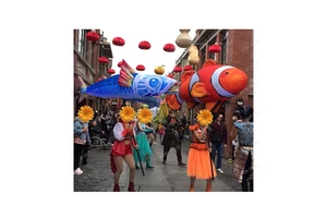 Festival City Parade Event Walking Inflatable Fish Clownfish Puppet Sea Animal Costumes for Adults