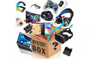 Vintage Lucky Electronics Surprise Mystery Boxes Random Selection CRT Devices for Thanksgiving TK Christmas Display Rubber Band
