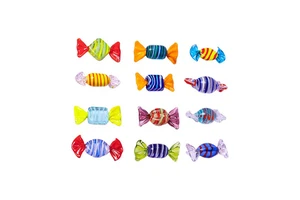 Cute and Fun Cartoon Candy Glass Craft Gift Christmas Halloween Pendant Fish Tank Decorations